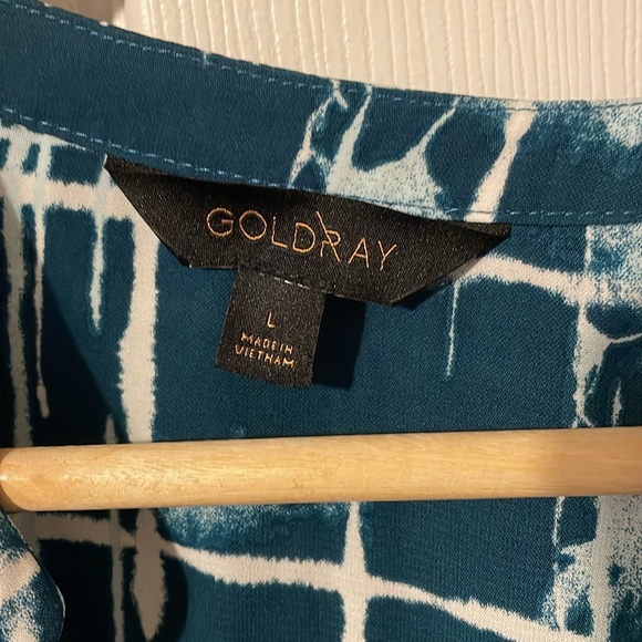 EUC 3/4 sleeve button up abstract print dress - Picture 3 of 4